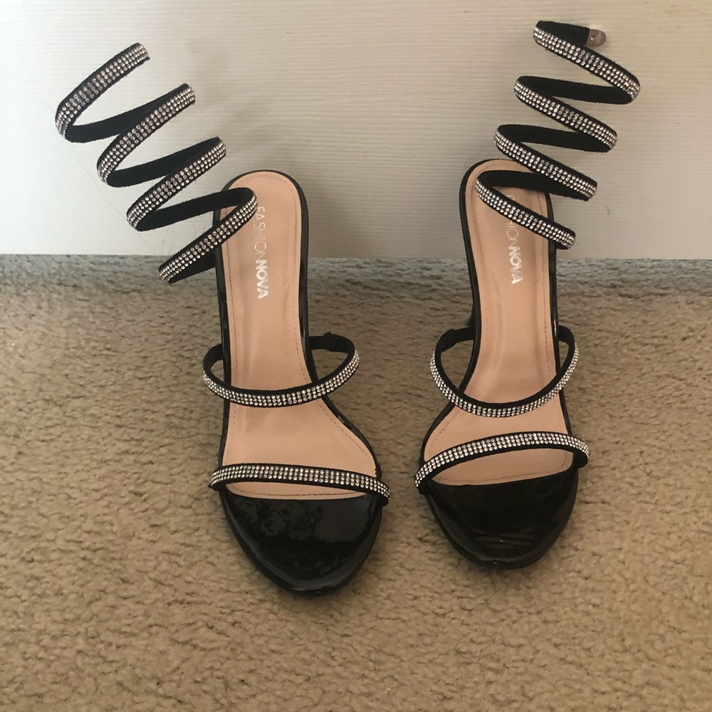 Rhinestone high heels